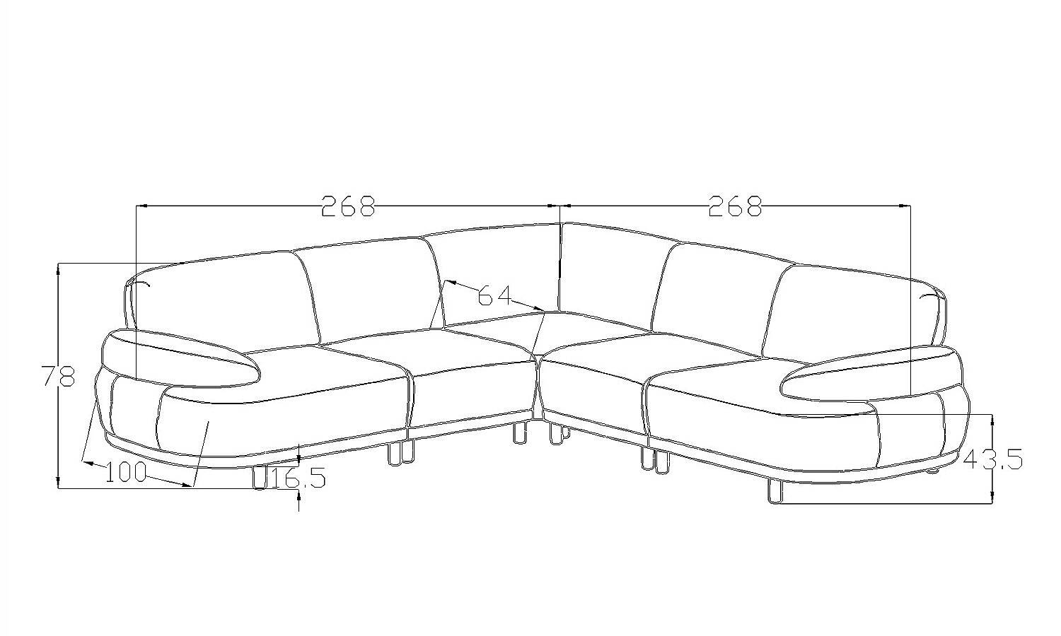 Ölçüler - Sora Köşe Koltuk